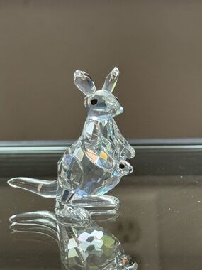 Swarovski Crystal Kangaroo & Baby Joey Retired 181756